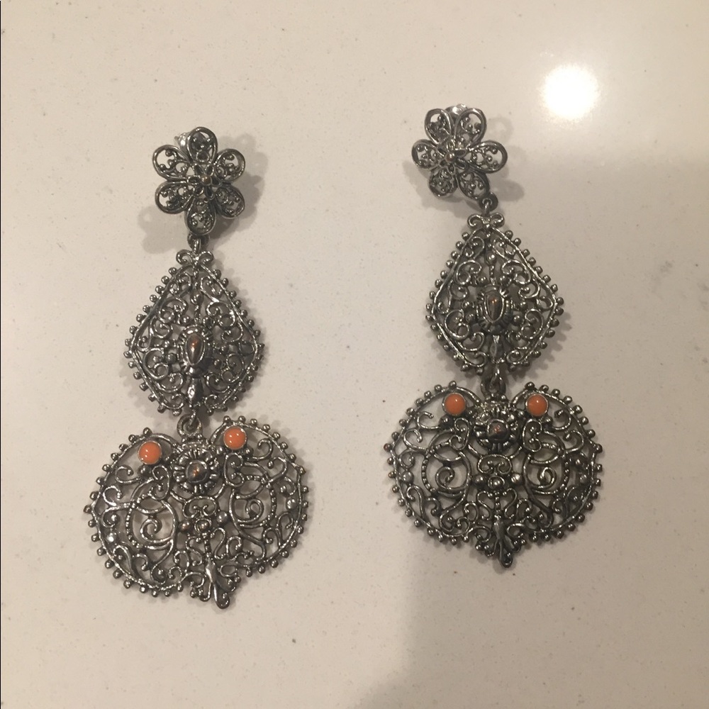 Long statement earrings